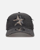 New Era Houston Astros 'Patent Leather' 9FORTY A-Frame Strapback Washed Black