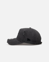 New Era Houston Astros 'Patent Leather' 9FORTY A-Frame Strapback Washed Black