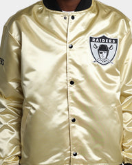 Mitchell & Ness Las Vegas Raiders Fashion Lightweight Satin Jacket Light Gold