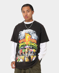 73Studio X Power Rangers Mighty Morphin Vintage T-Shirt Black Wash