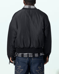 Loiter Shadow Layered Bomber Jacket Black