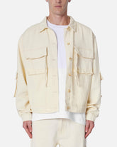 MNML Brushed Twill Cargo Jacket Khaki