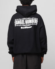 Loiter Angel Number Hoodie Black
