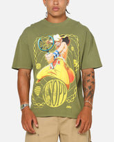 73Studio X One Piece Usopp Vintage T-Shirt Military Green