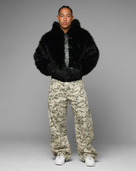 Loiter Eastern Bloc Fur Jacket Black