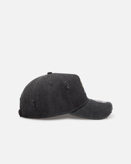 New Era New York Yankees 'Patent Leather' 9FORTY A-Frame Strapback Washed Black