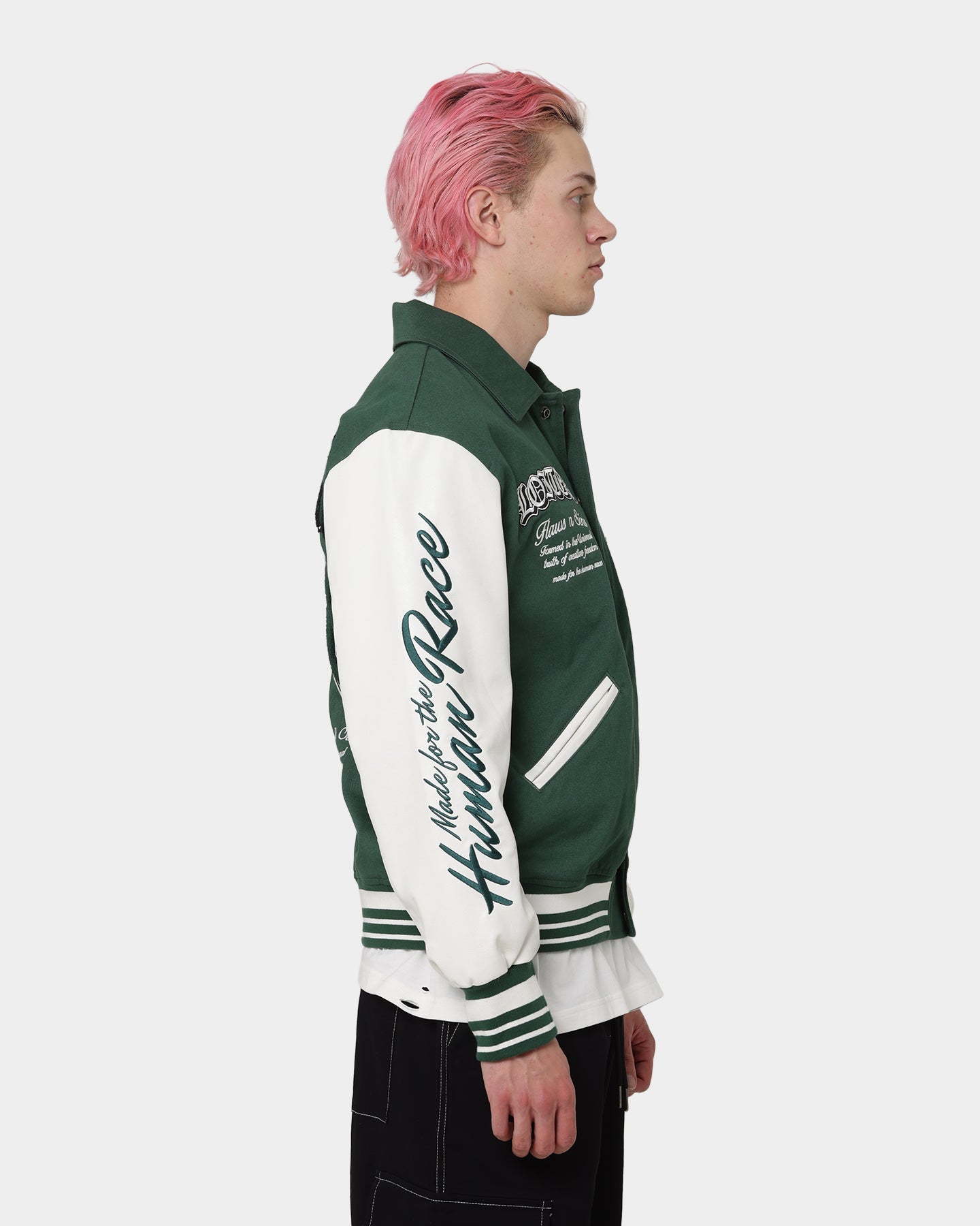Loiter Human Varsity Jacket Green