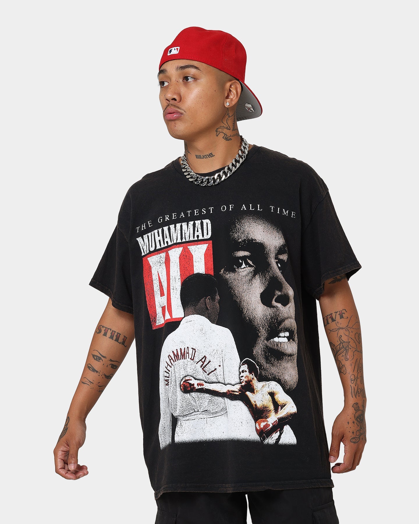 Goat Crew X Muhammad Ali Greatest Vintage T-Shirt Black Wash