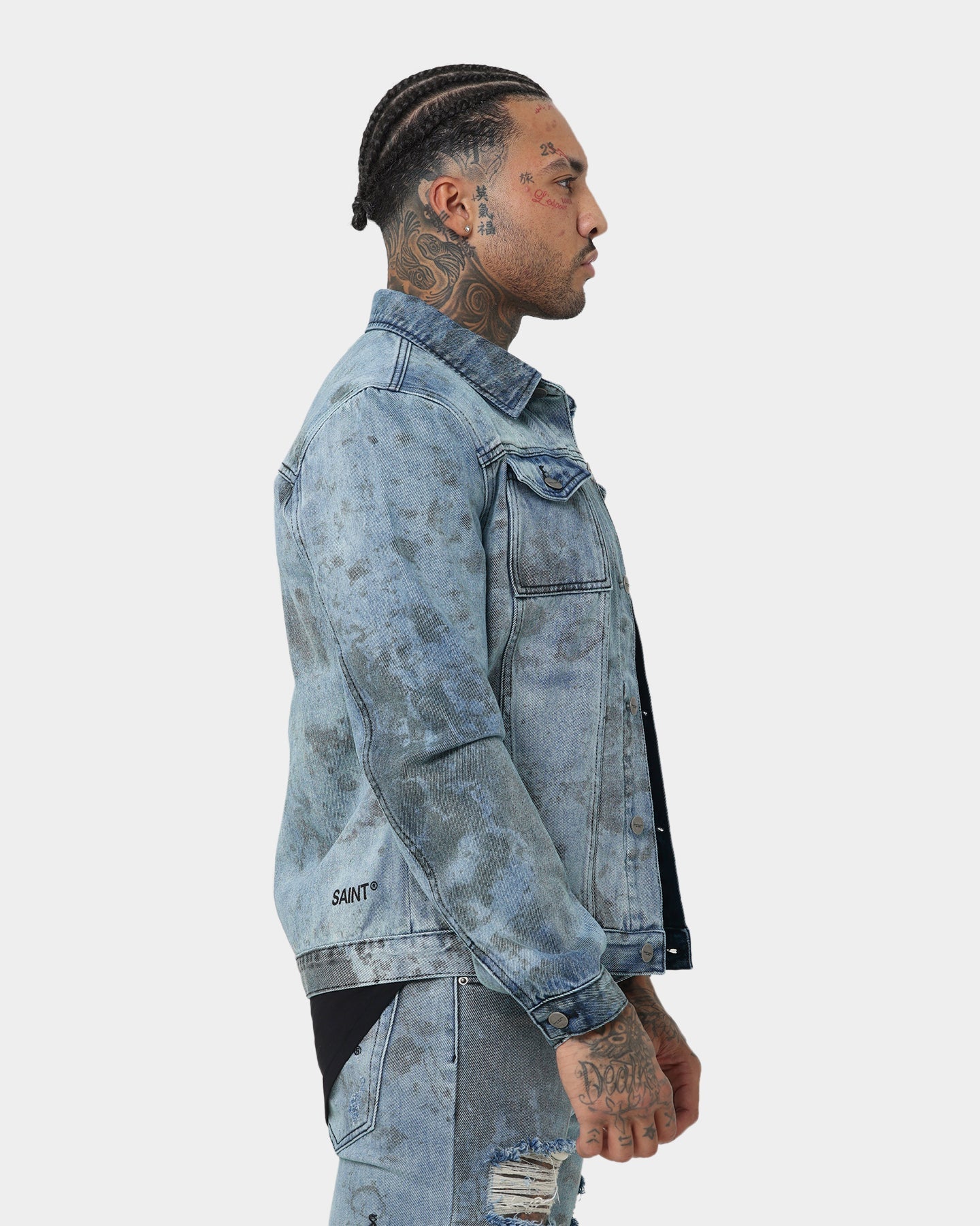 Saint Morta Acid Jean Jacket Blue/Black