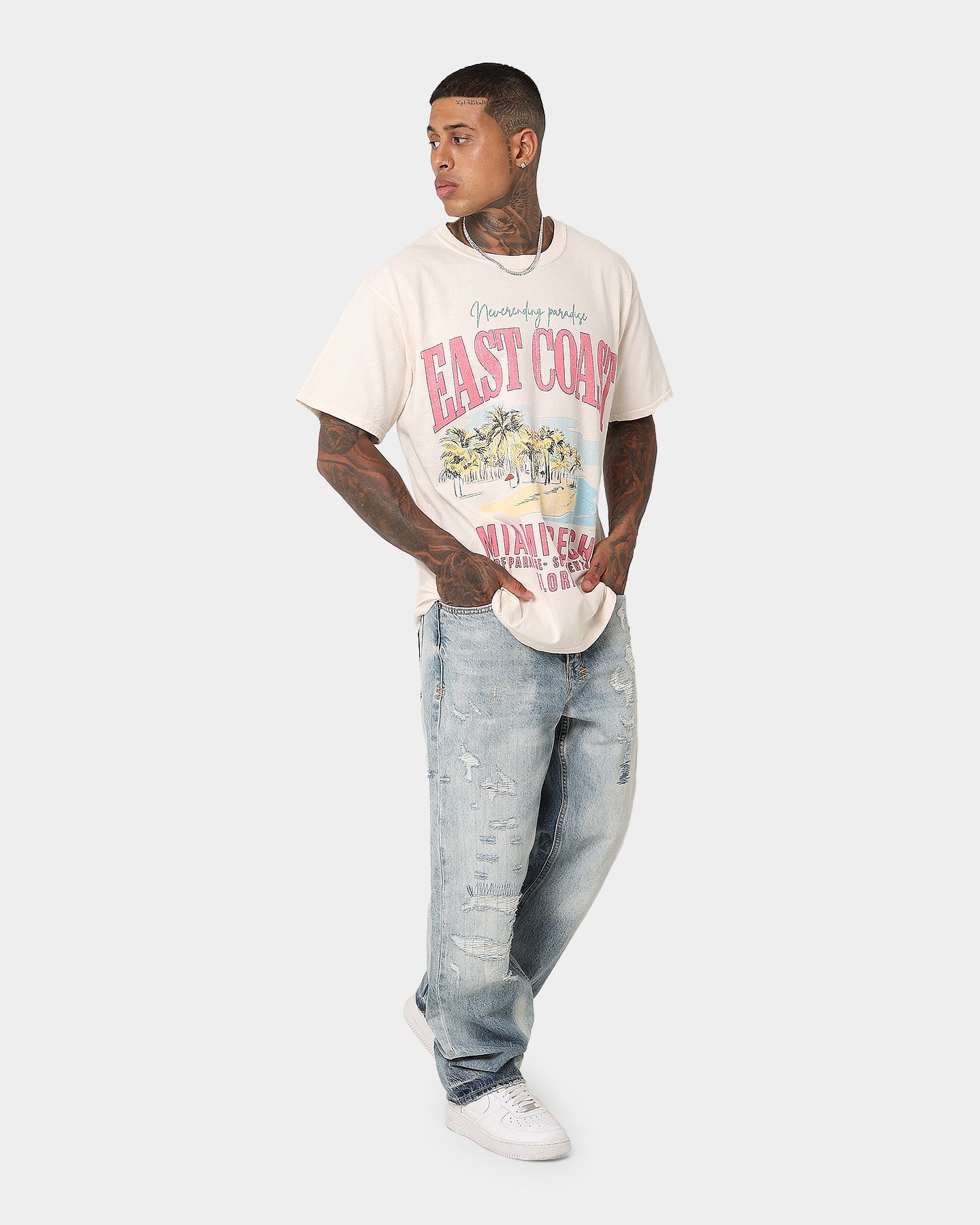 73Studio Miami Beach Vintage T-Shirt Off White