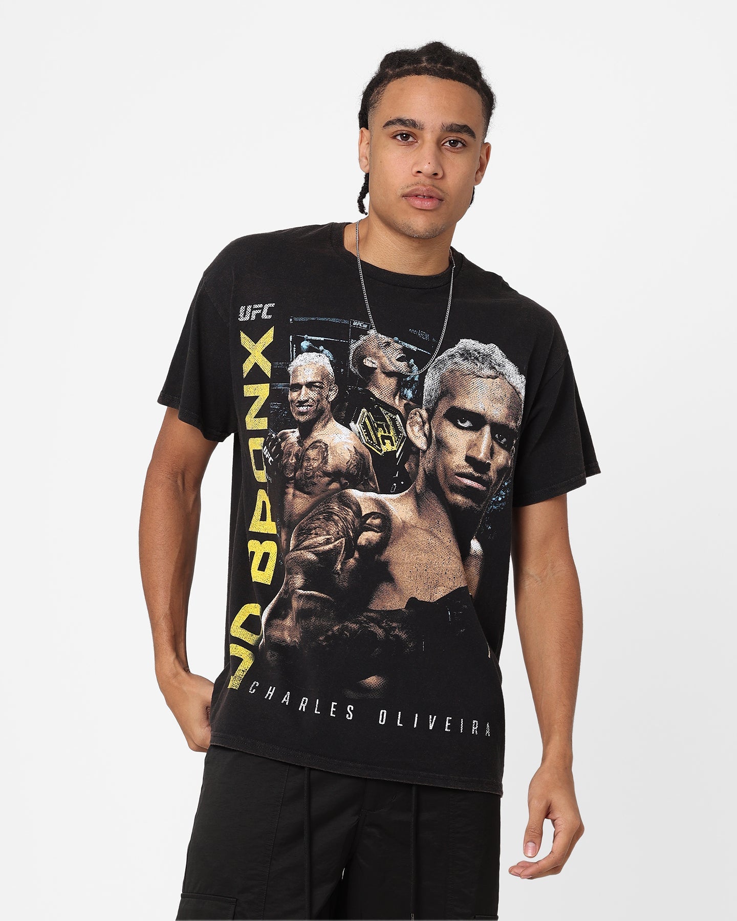 UFC By Goat Crew Charles 'Do Bronx' Oliveira Vintage T-Shirt Black Wash