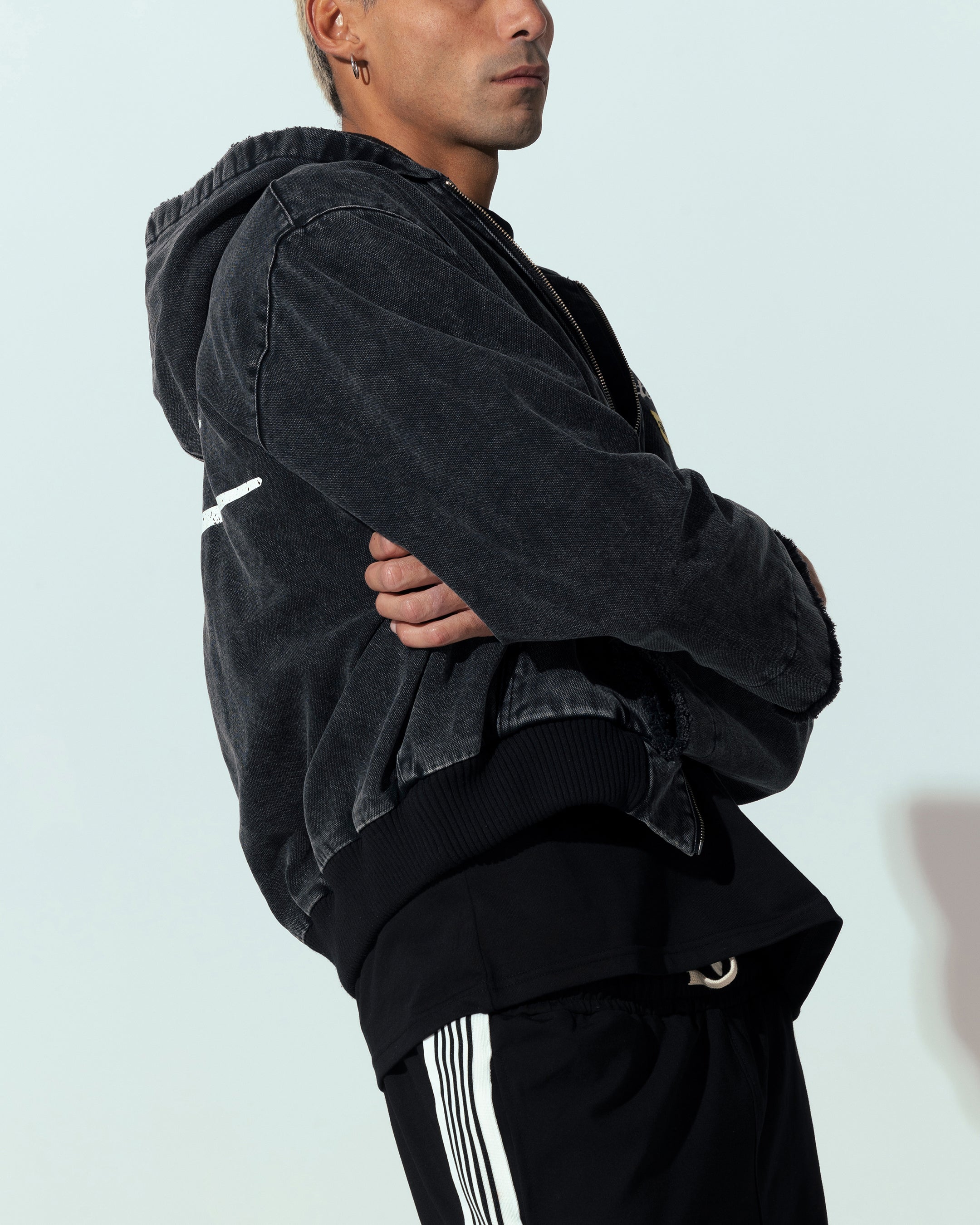 Loiter Workwear Zip Jacket Vintage Black