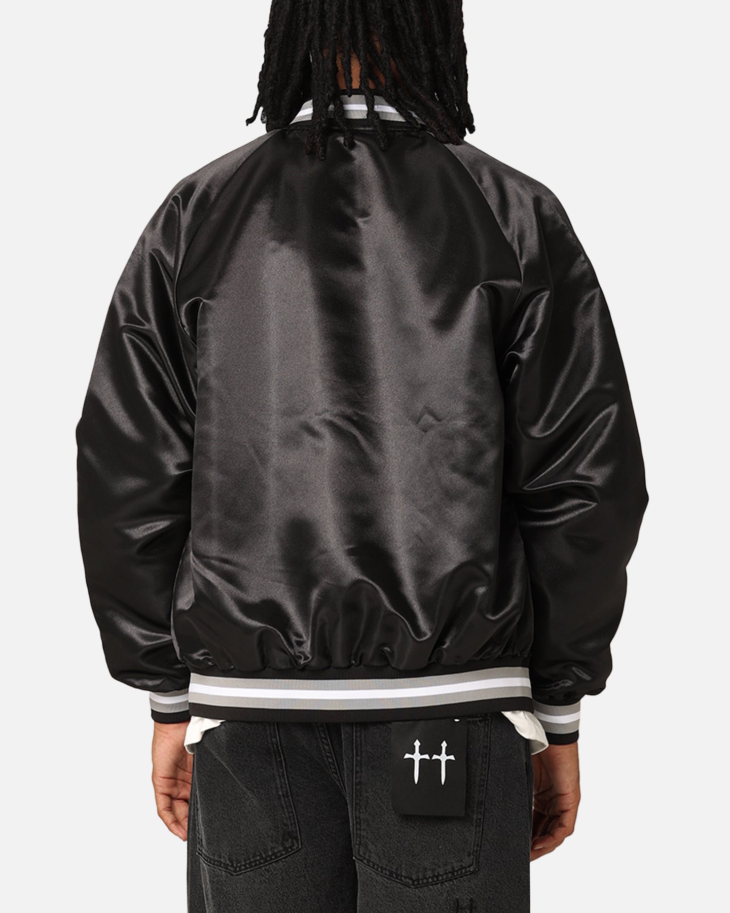 Mitchell & Ness Las Vegas Raiders Lightweight Satin Jacket Black