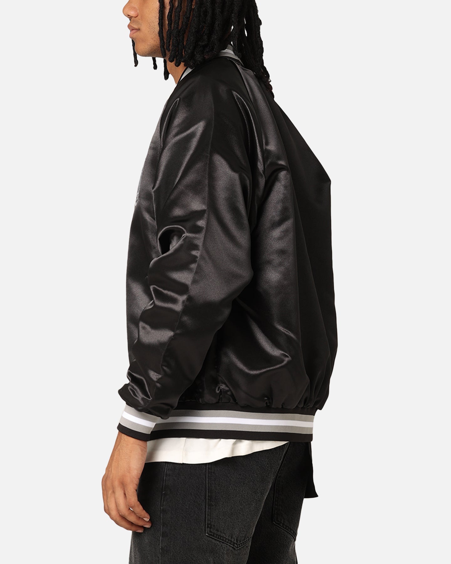 Mitchell & Ness Las Vegas Raiders Lightweight Satin Jacket Black