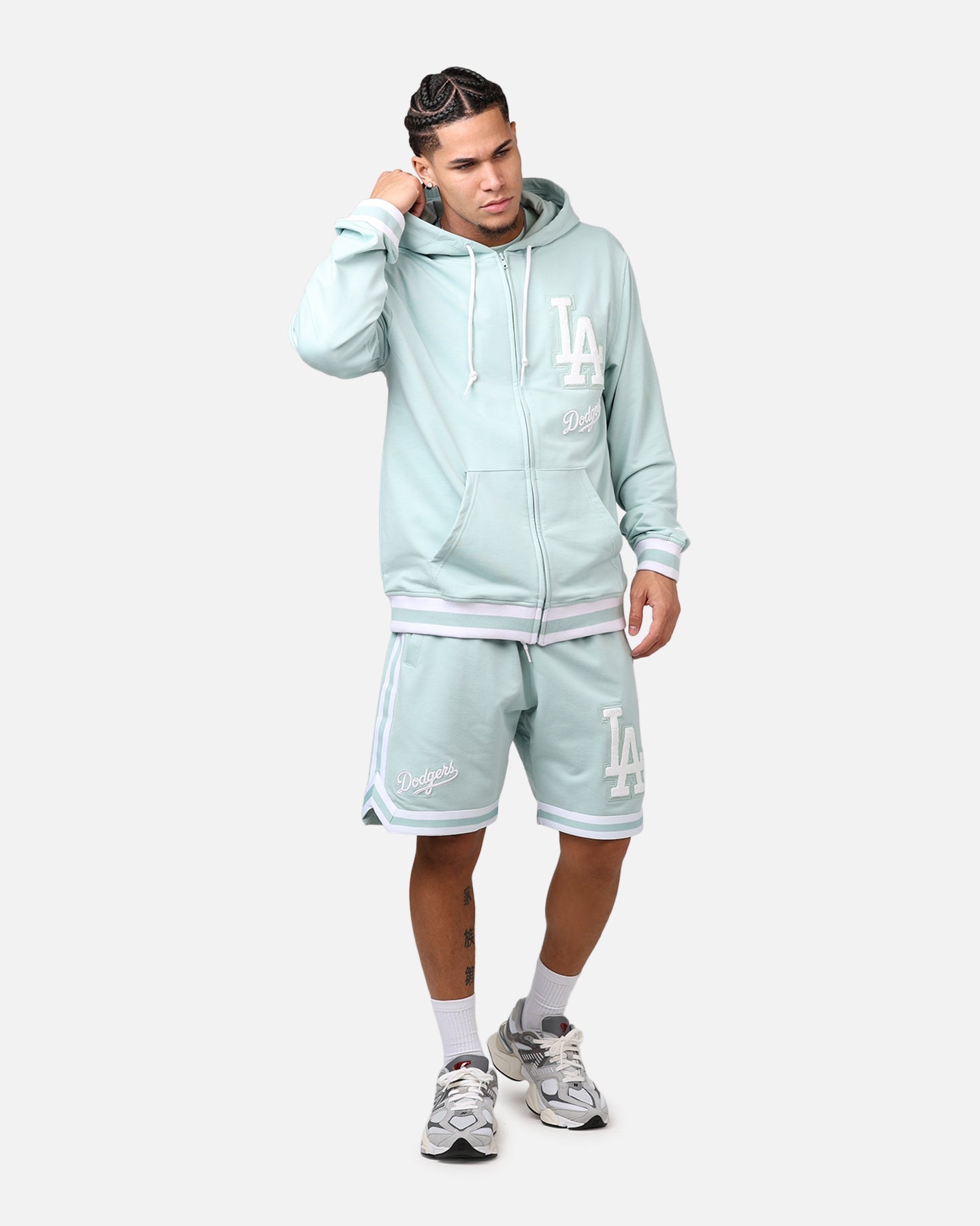 New Era Los Angeles Dodgers 'Logo Select Mint' Full Zip Hoodie Mint/White