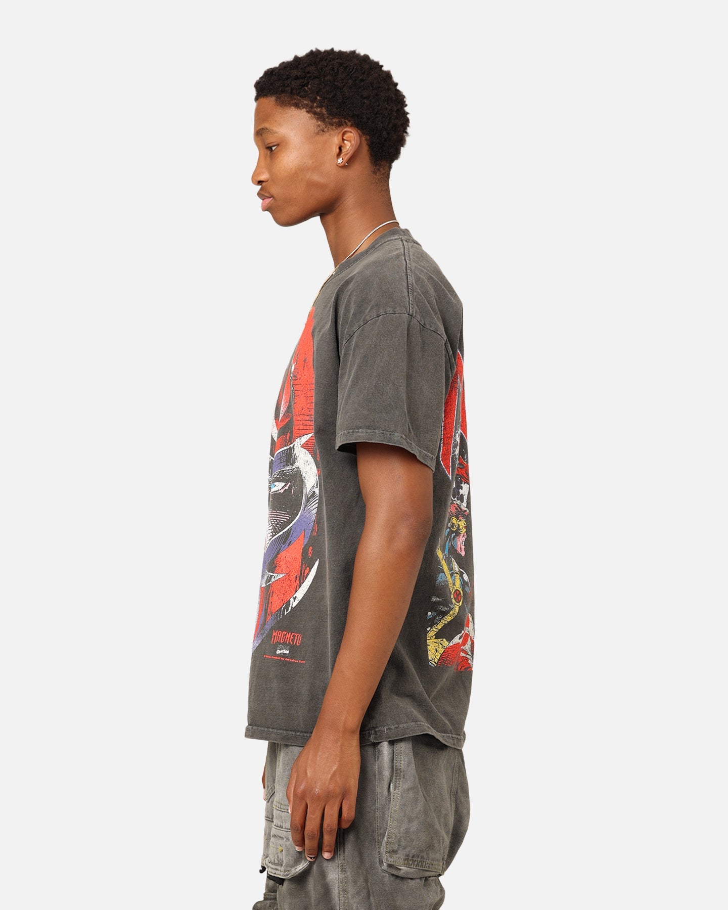 Marvel X-Men Magneto Heavyweight T-Shirt Black Wash