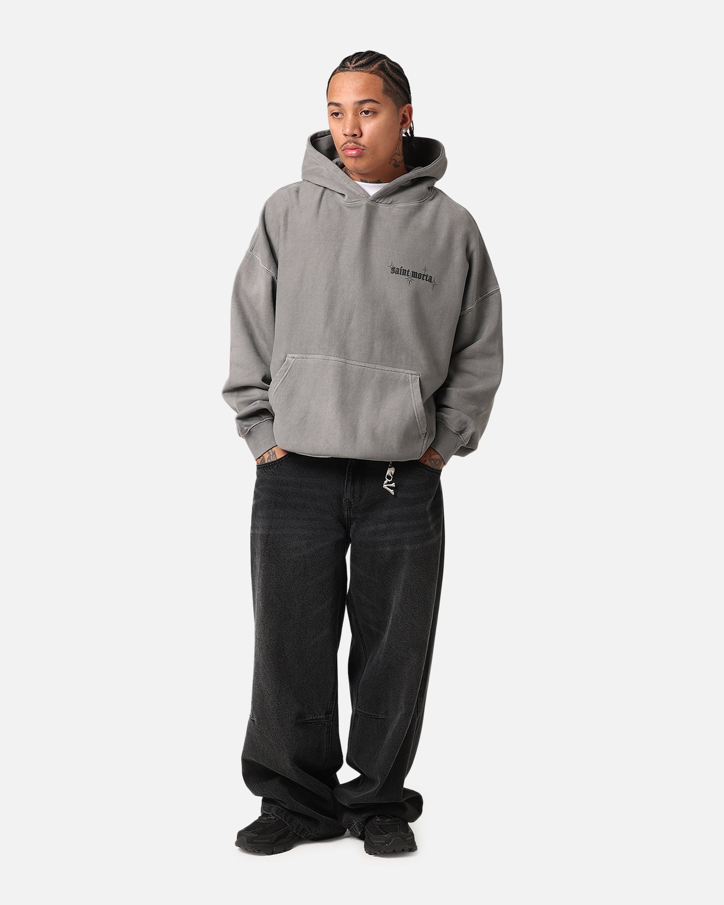 Saint Morta Ethereal Hoodie Washed Charcoal