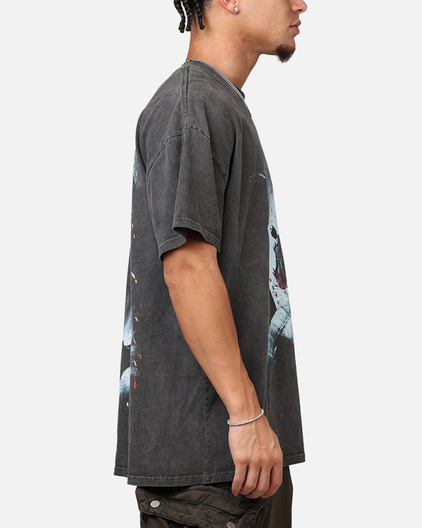 73Studio X DC Batman The Dark Knight '08 Heavyweight T-Shirt Black Wash