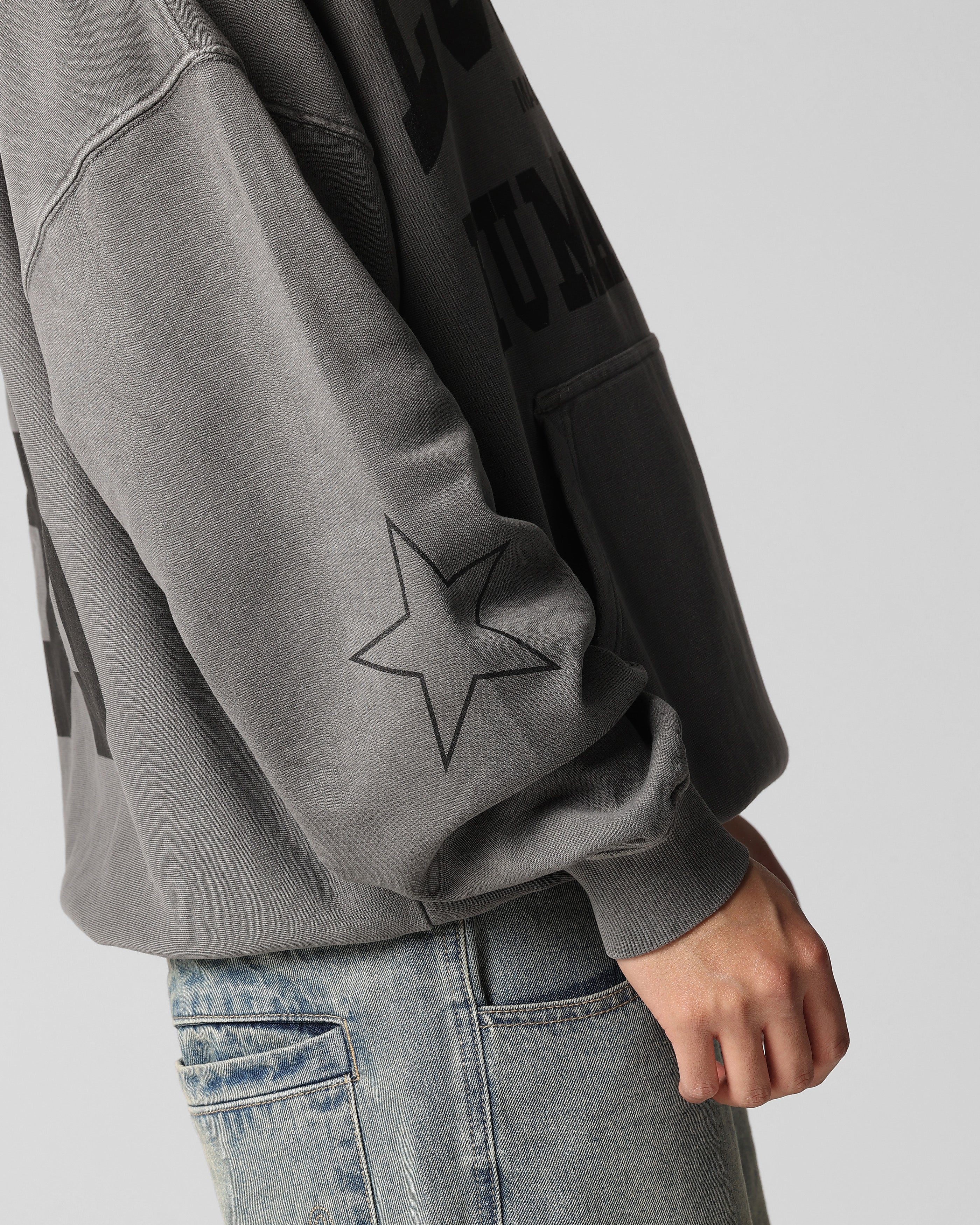 Loiter Training Day Hoodie Washed Charcoal