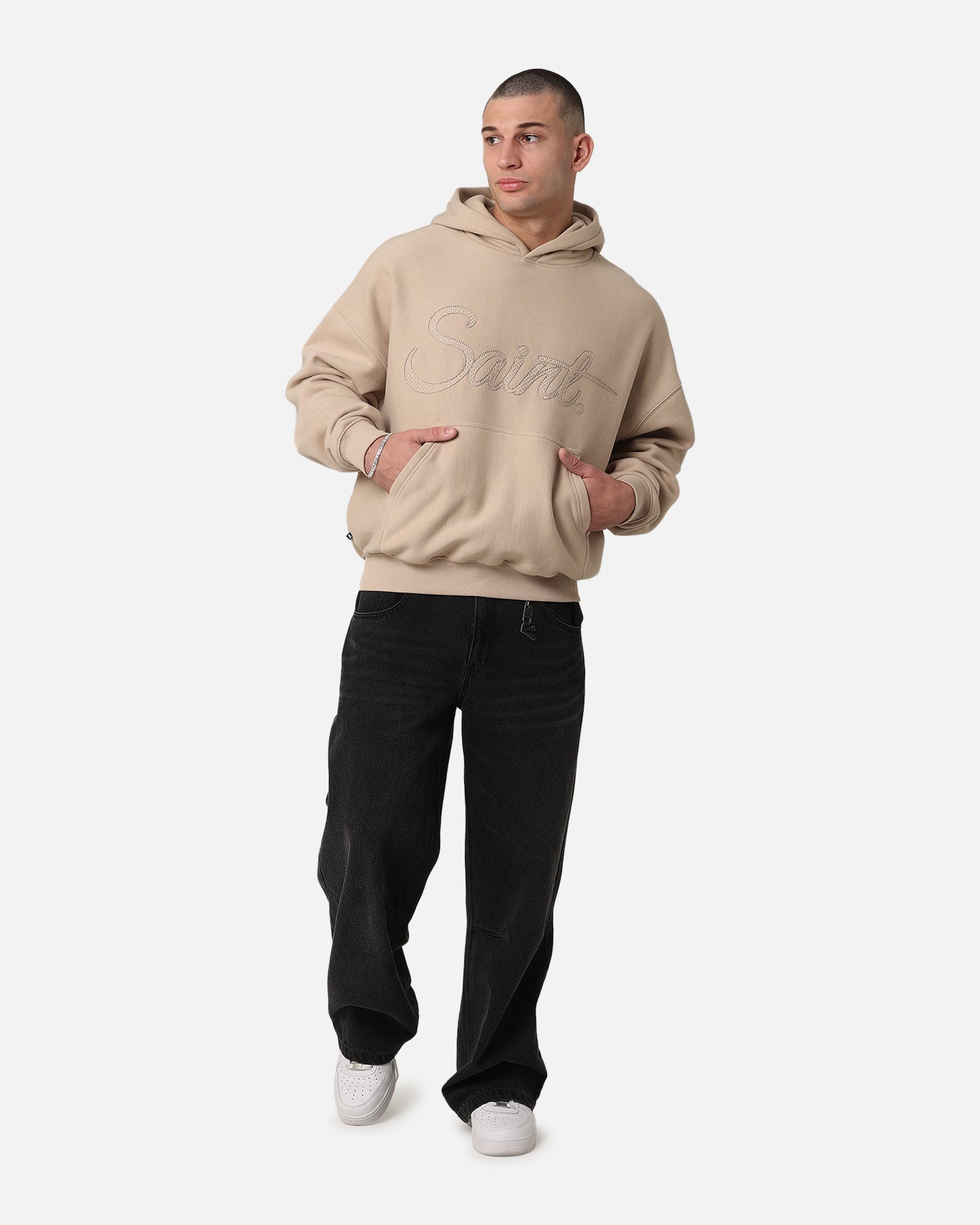 Saint Morta Scribere Premium Hoodie Stone
