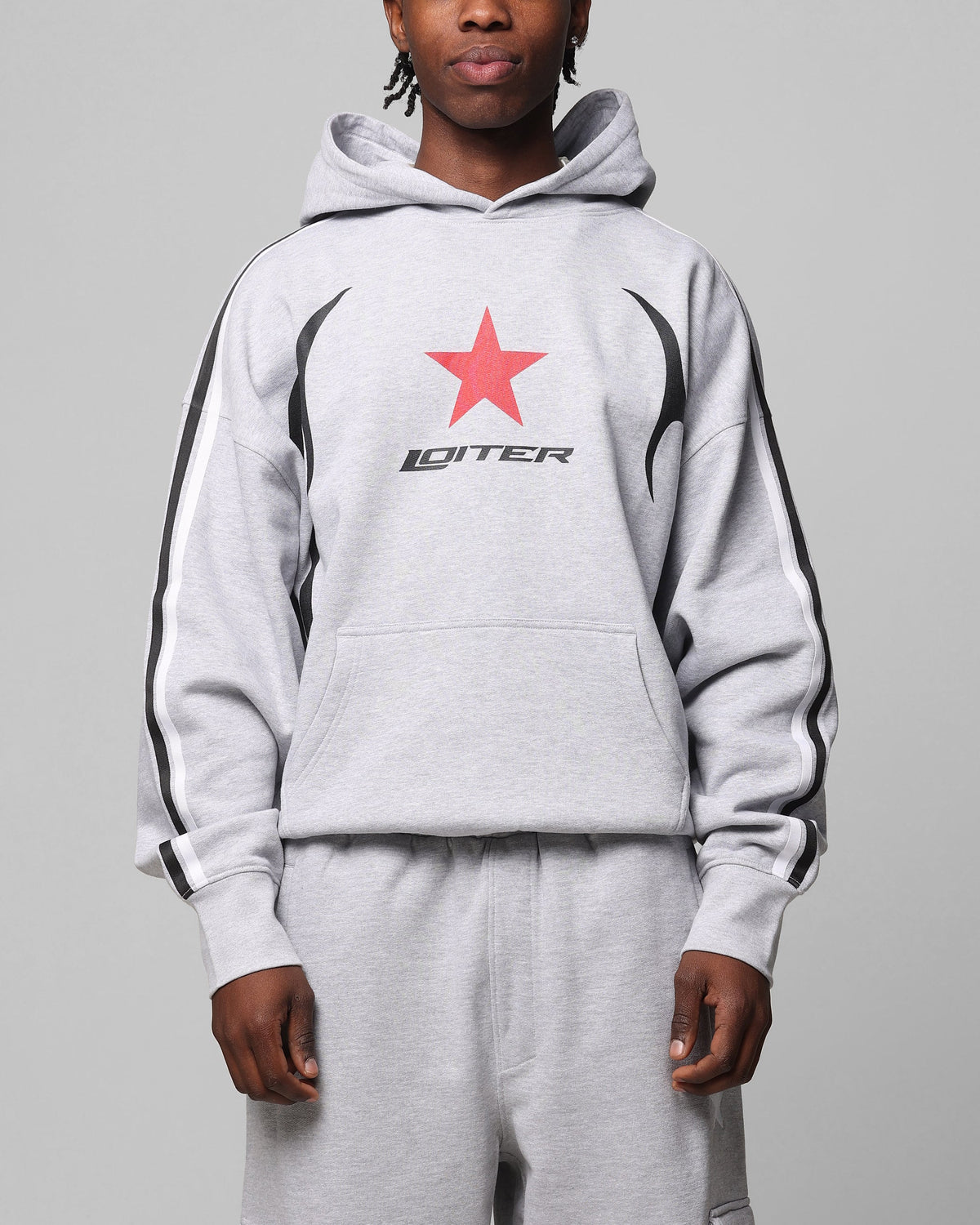 Loiter Trackstar Hoodie Grey Marle