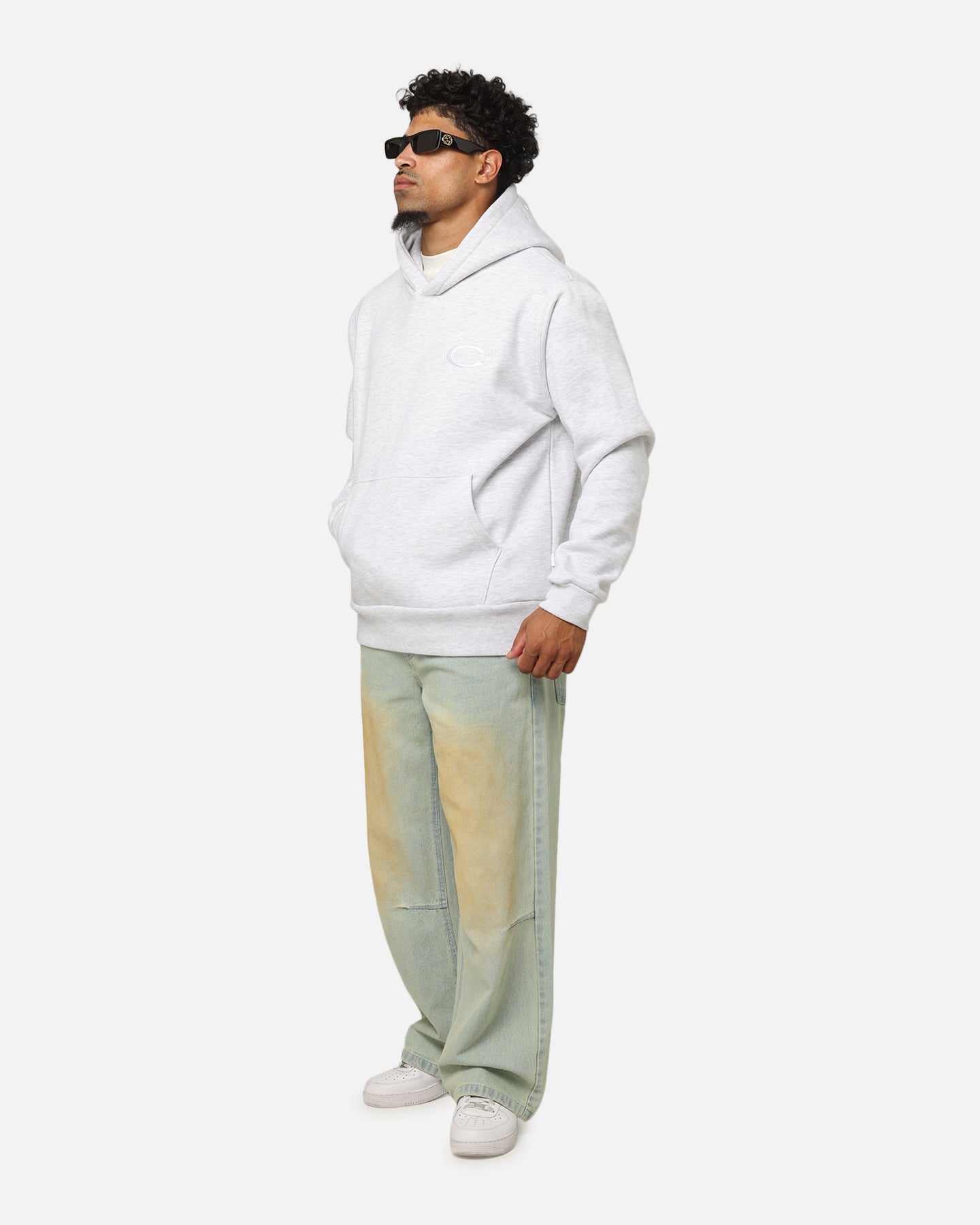 Carre Graffiti Hoodie Grey Marle