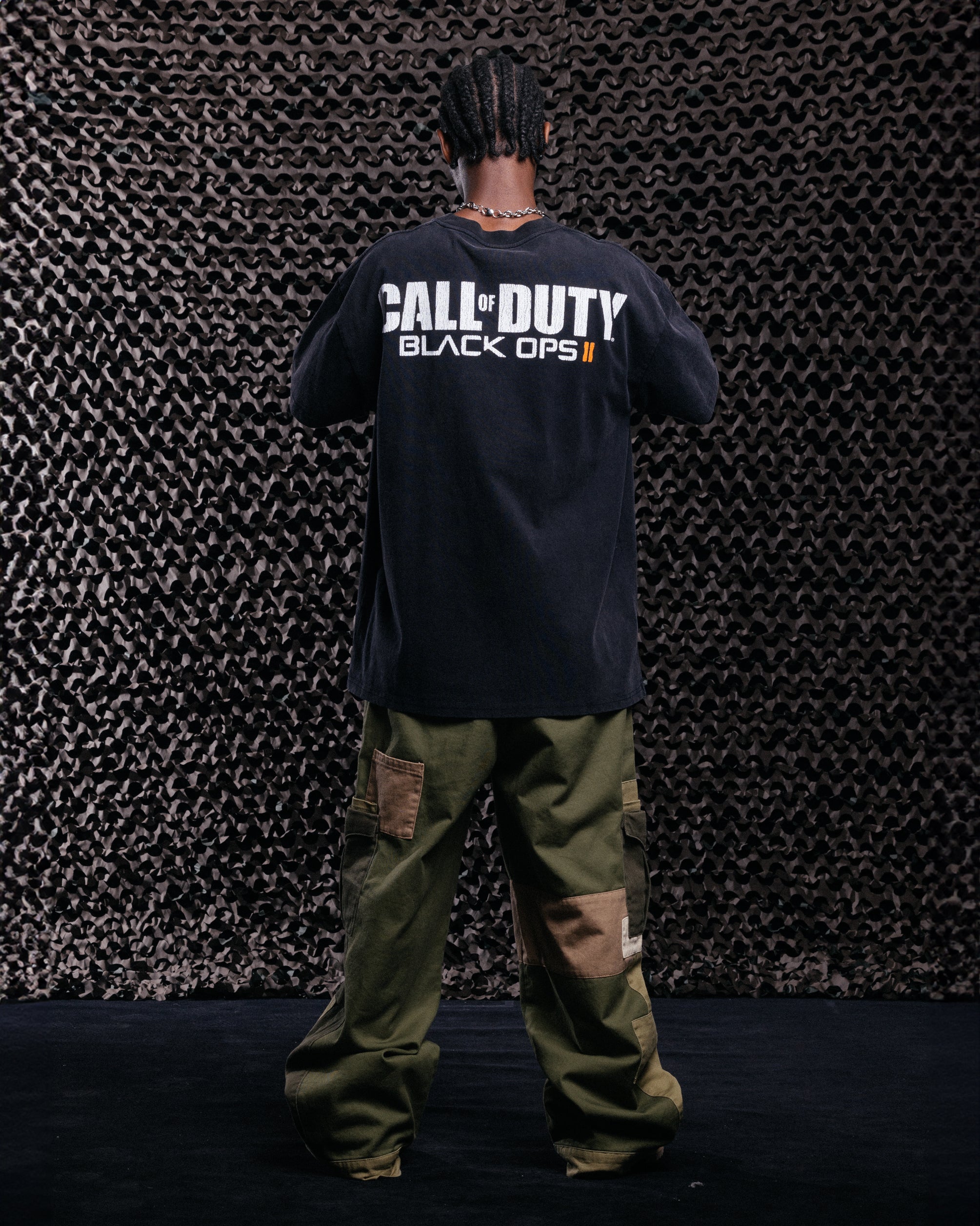 73Studio X Call Of Duty Black Ops 2 Vintage T-Shirt Black Acidwash