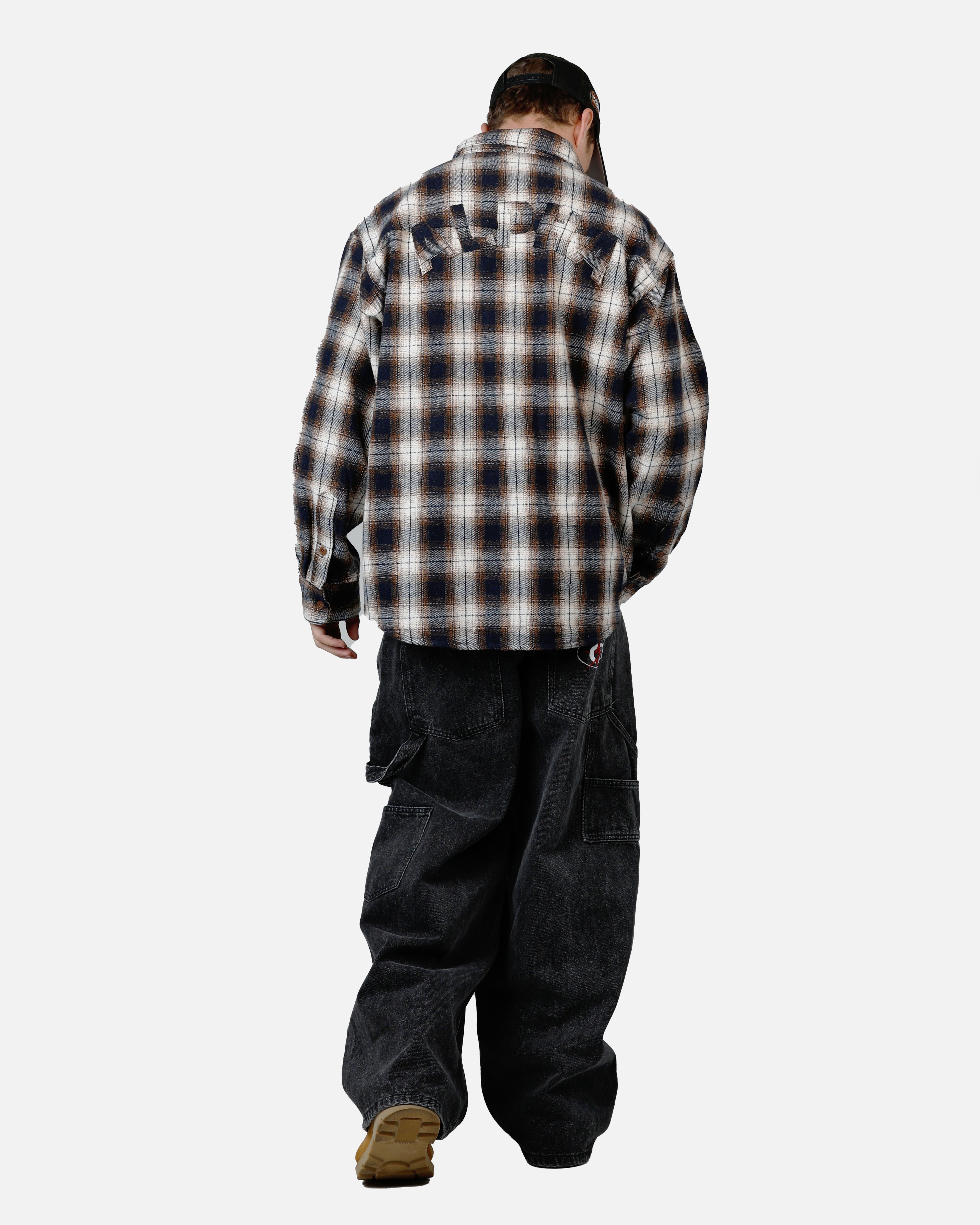 Alpha Industries Unfrm Flannel Button Up Shirt Rust