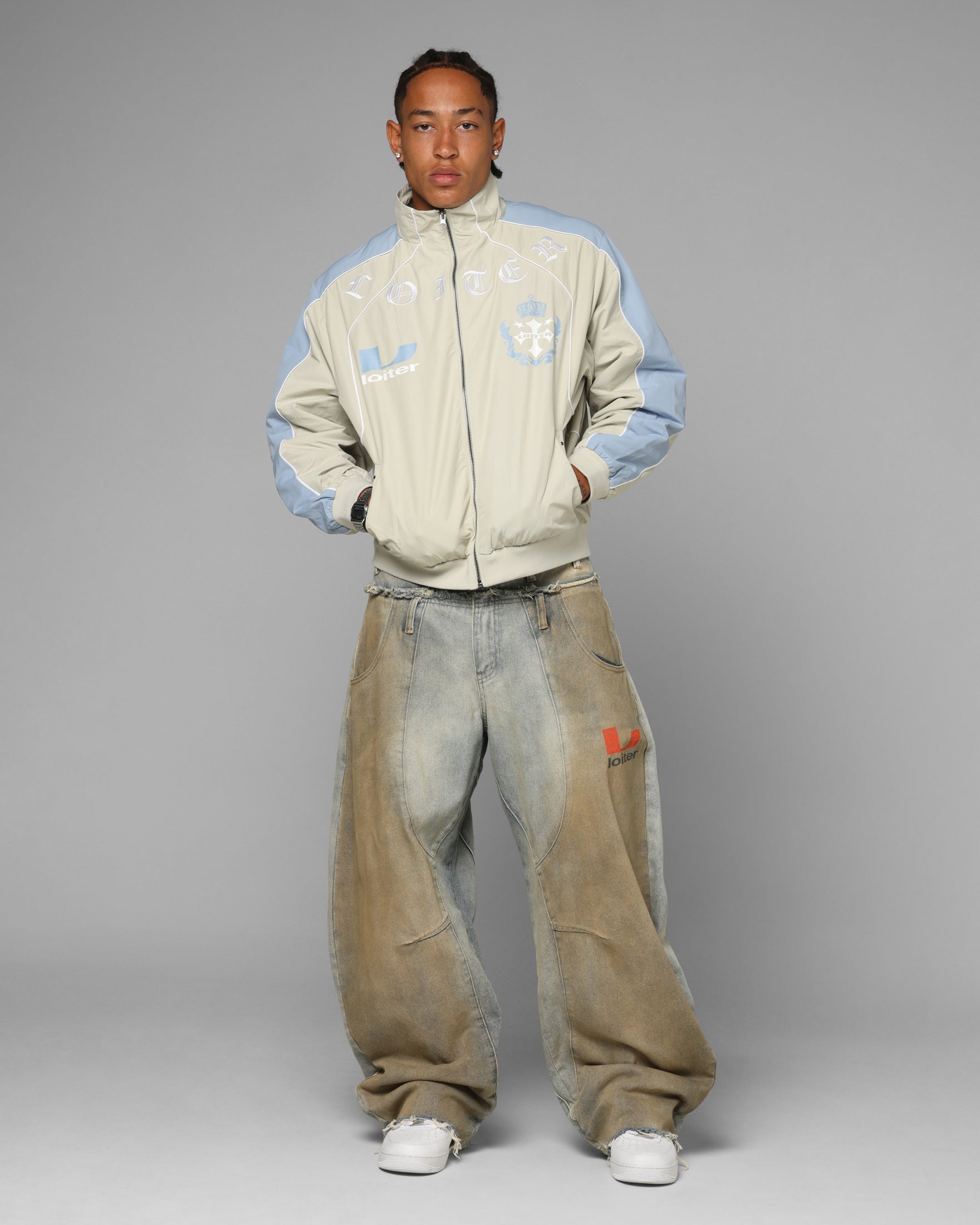 Loiter Imperial Track Jacket Grey