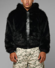 Loiter Eastern Bloc Fur Jacket Black