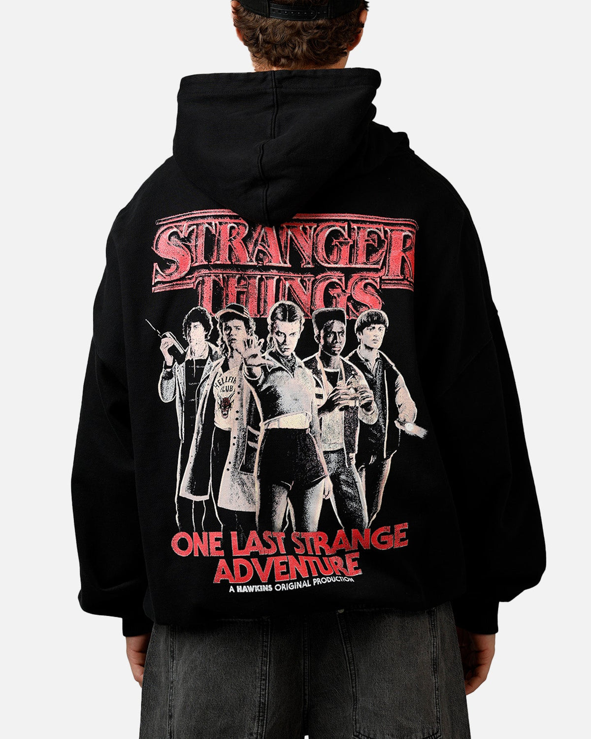 73Studio X Stranger Things Hawkins Heroes Hoodie Black