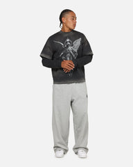 Saint Morta Distressed Baggy Sweatpants Grey Marle