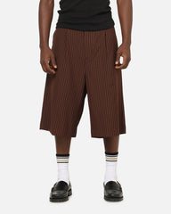Carre Heritage Pleated Shorts Brown