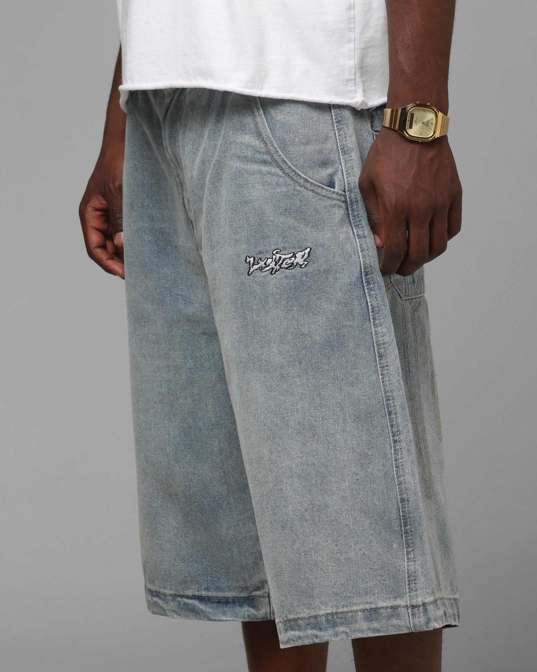 Loiter Star Born Jorts Light Blue