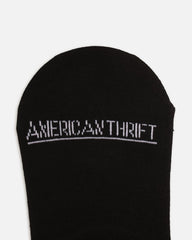 American Thrift Classic No Show Socks 3 Pack Black